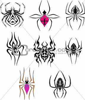 Stylized spiders