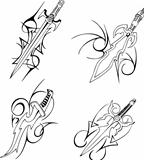 Tribal blade designs