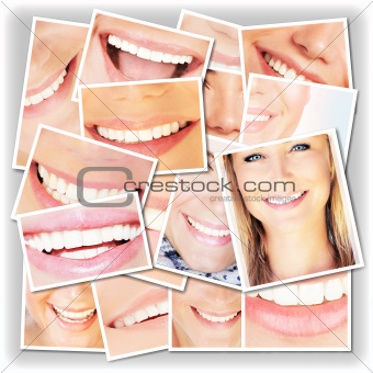 Smiling faces collage