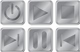 Aluminium Media Buttons