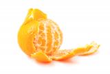 Peeled ripe tangerine