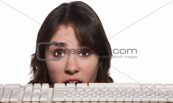 Woman Behind Keyboard