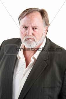 Caucasian man frowning