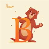 Animal alphabet with bear