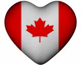 Heart with flag of Canada