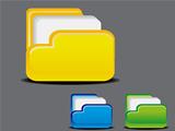 abstract glossy folder icon