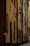 Dark alley in Stockholm old town