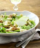 salad with apples, walnuts and cheese