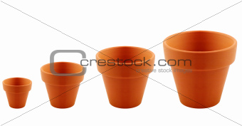 clay garden pots