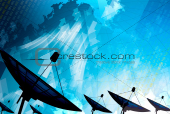 Satellite dish transmission data 
