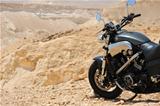 Motorcycle in a desert