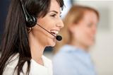 Women in a busy call centre