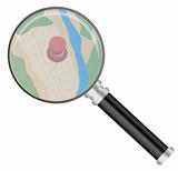 Magnifying Glass and Map