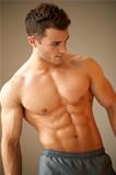 Portrait of a handsome young man with great physique