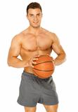 Portrait of a young male basketball player