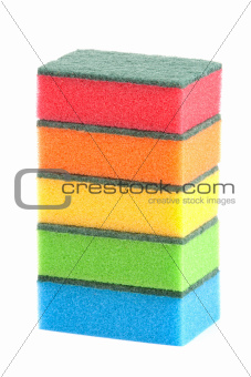 Colorful kitchen sponges