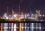 Petrochemical plant in night 