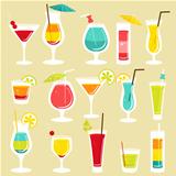 Set of cocktails