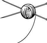 Yarn ball with needles