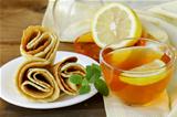 cup of tea with lemon and mint