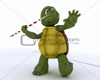 tortoise competing in javelin