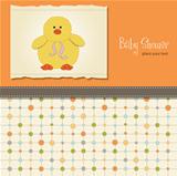 new baby card with little duck