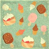 Ice Cream Vintage Background