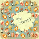 Food background - Ice Cream Vintage card