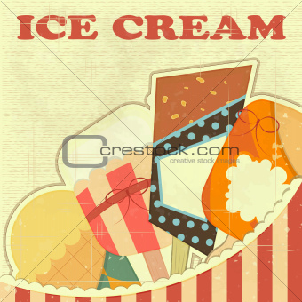 Ice Cream Retro color card