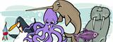 Cartoon sea life animals design