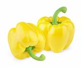 Two sweet yellow peppers