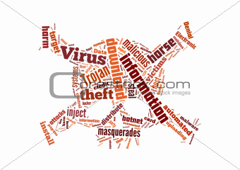 Background illustration of computer trojan horse virus