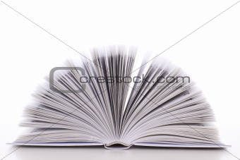 White opened book