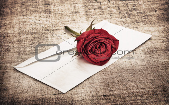 Red Rose and Letter