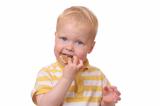 Kid eating cookies