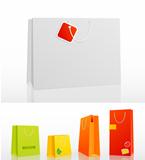 Colorful shopping bag on white background 