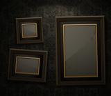 Wooden frames on the wall