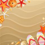Holiday greeting card with shells