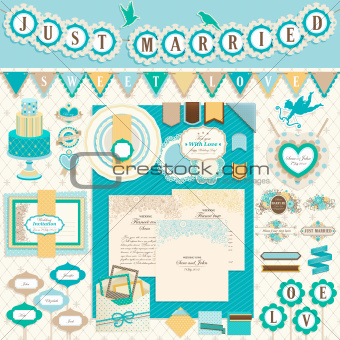 Wedding`s Day scrapbook elements