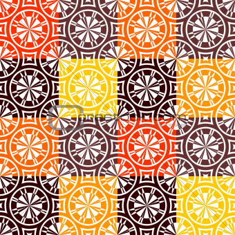 Seamless checked pattern in warm colors. 
