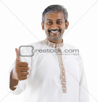 Thumb up Indian man