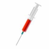Syringe for a blood test