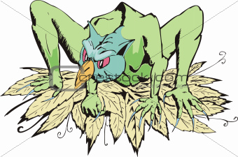 Green griffin monster