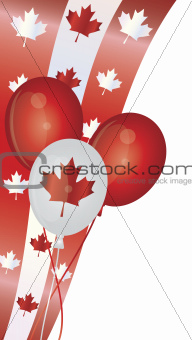 Happy Canada Day Balloons Illustration