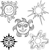 Set of different suns