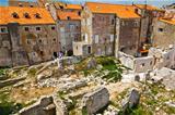 Houses Ruins in Dubrovnik, Croatia