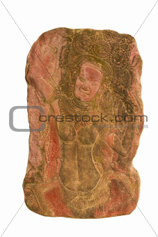 Sandstone carvings woman dancsing