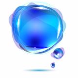 Abstract Blue Speech Bubble