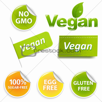 Vegan Labels Set
