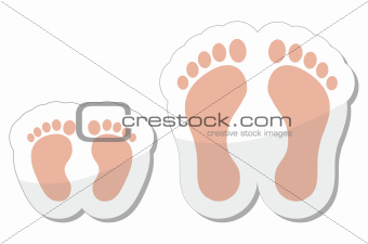 Footprint icon - baby, child and adult